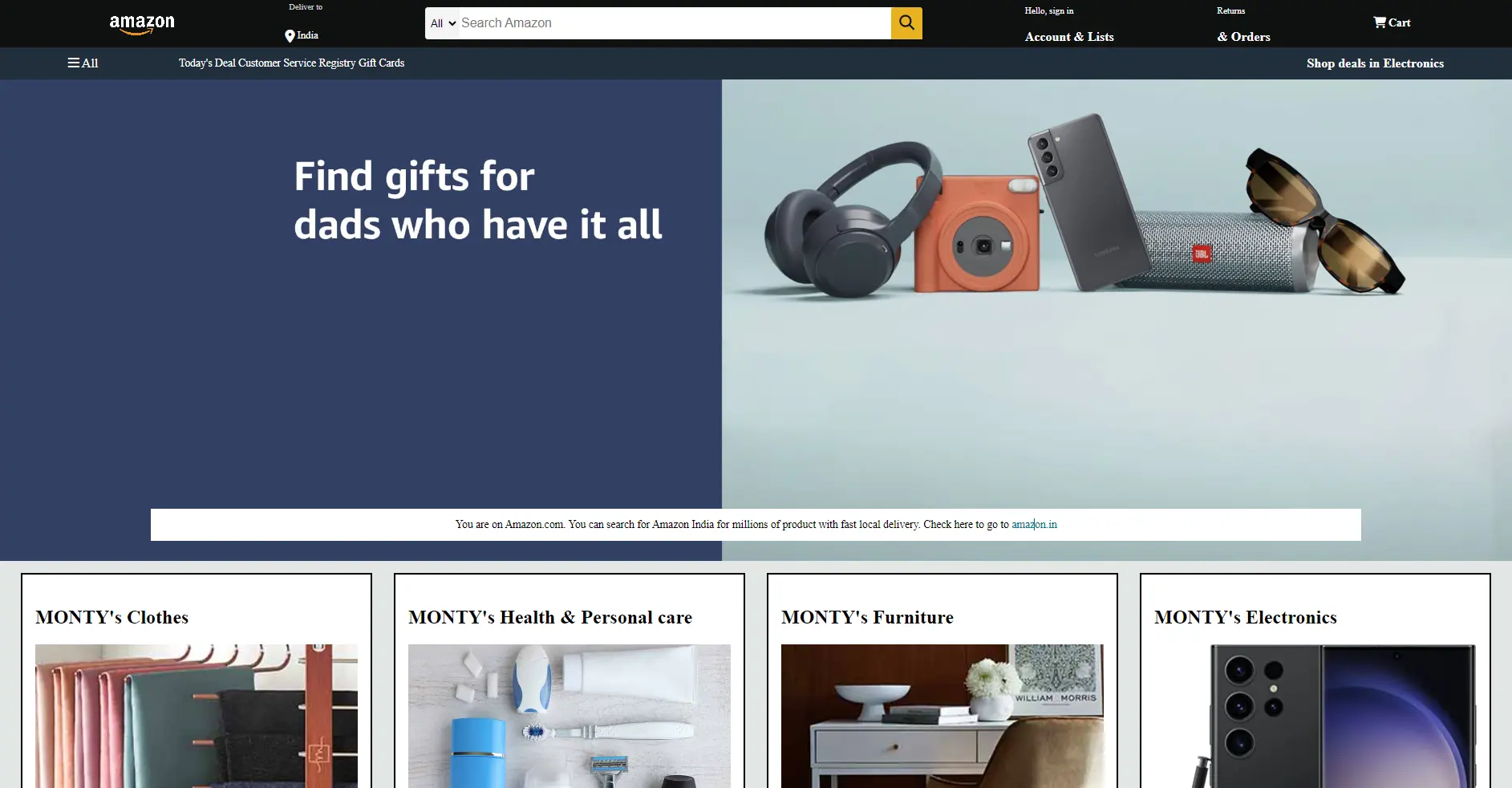 Amazon-Clone website preview image